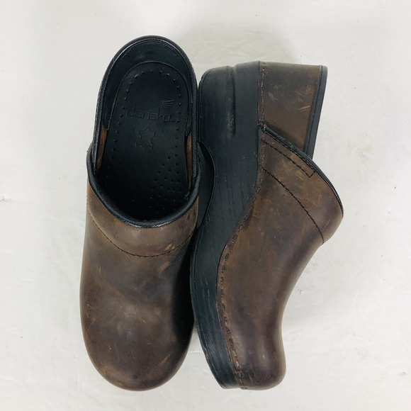 Dansko Womens Professional Clogs Antique Brown  37 (US 6.5-7) Fast Shipping - Picture 6 of 10
